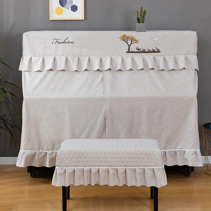 中国风立式钢琴防尘罩全罩全包日式简约现代钢琴罩防晒罩可及豪华