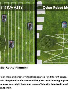 手IGG机AP操控P自回充多星定位4出口园林2KG自动避障割动草机器人