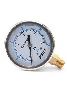 ACUTEK 耐震压力表YN60 10bar PT1/4 气压 液压 防震 抗震压力表