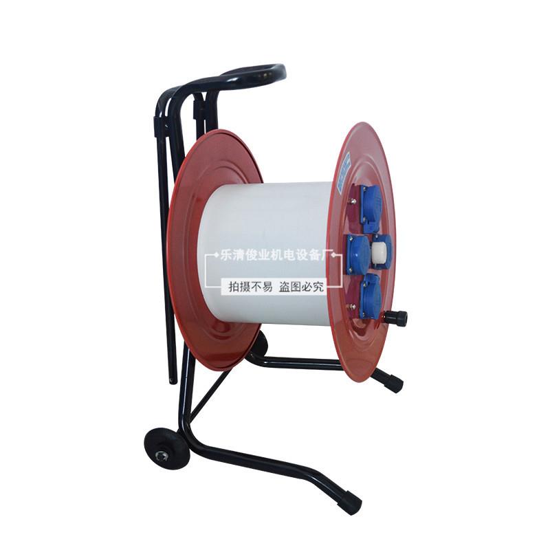 红色移动电缆空盘防水线轴滚拖线空盘移动式电缆绕线卷盘
