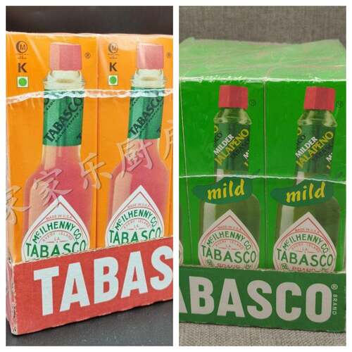 TABASCO美国辣椒仔 60ml*12支装 进口披萨调味酱汁辣椒汁蘸酱辣酱