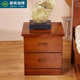 实木双抽床头柜简约现代收纳小柜子香樟木宿舍卧室整装 储物柜