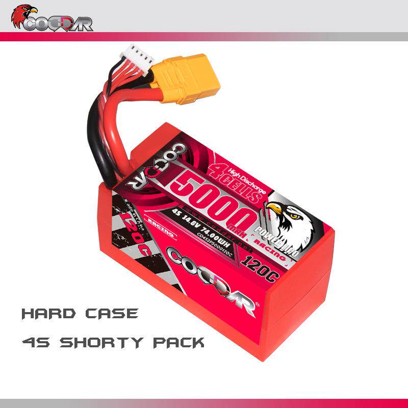 鹰氪CODDAR 5000mAh 4S 14.8V 120C RC车短电船硬壳 遥控车锂电池