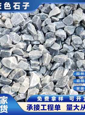 灰色石子深灰色卵石水洗石工程铺路枯山水造景胶粘石水磨石