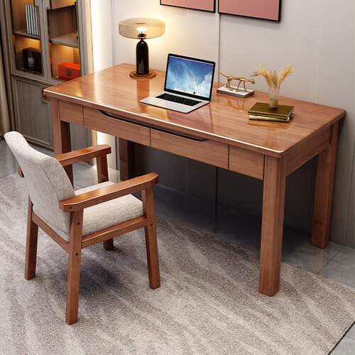实木书桌家用现代简约办公桌电脑桌卧室学习桌小户型学生书桌子