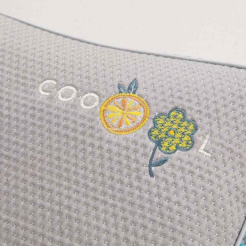 Q3Y夏冰丝凉感生豆豆枕头荞季麦花草KzKeRMin童单人学儿透气枕芯