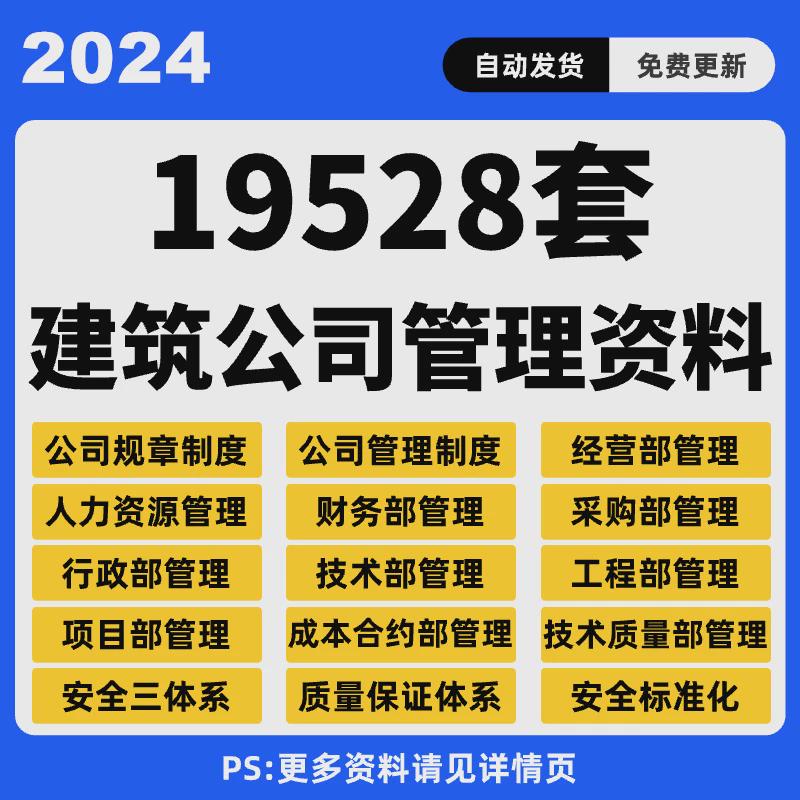 建筑公司项目工程企业组织架构员工管理制度薪酬绩效考核方案资料