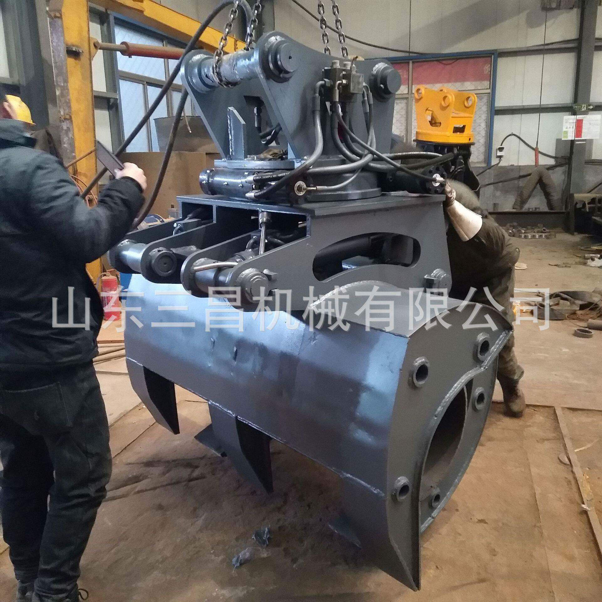 挖掘机机械夹木器锰钢抓木器6-0吨旋转管道抓管机夹木器
