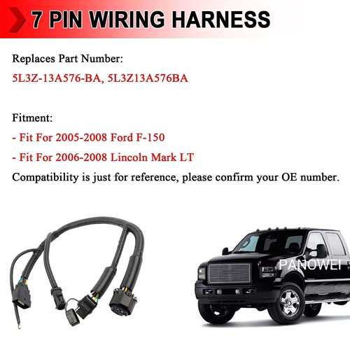 5L3Z13A576BA 5L3Z-13A576-BA F-150/林肯马克 LT 7针拖车连接器
