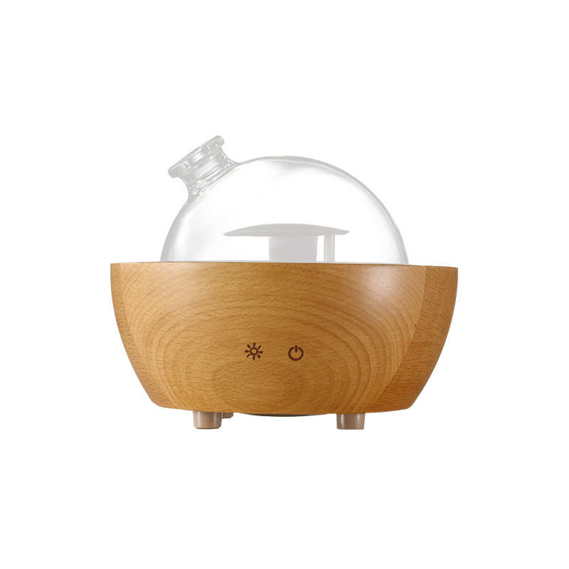 家用实木加湿器香熏机200ml大容量扩香仪实木玻璃扩香仪源头货源