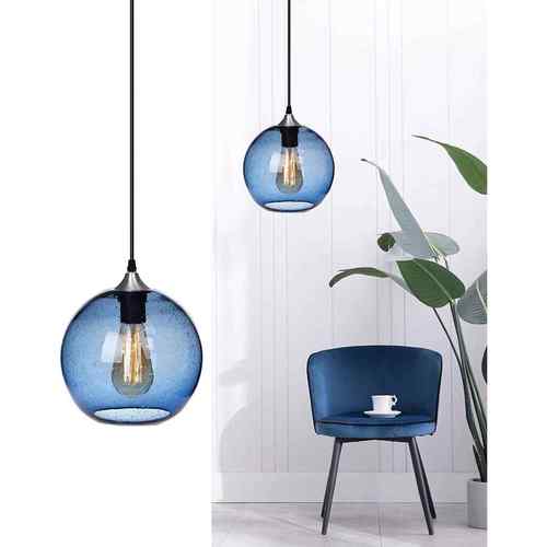 北欧现代简约玻璃气泡吊灯吧台餐厅圆球吊灯