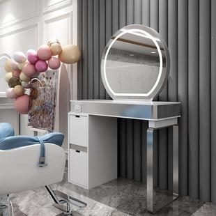 新款发美店镜台发廊专网红剪柜子一体美发镜理髲店发烫染双用面镜