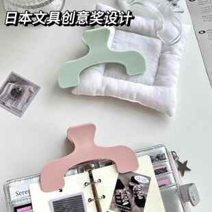 宝盖头夹书器日系创意文具ins小众设计透明实用便利贴夹学生看书夹子