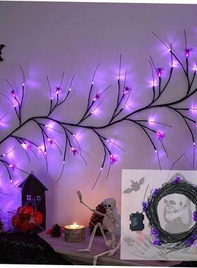 Halloween Purple Spider Vine Waterproof Timing String Light