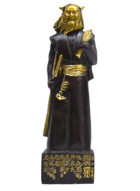 工纯铜办公家居装饰桌面工艺品摆件纯铜中华始祖神农氏炎帝雕像