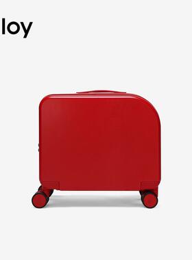 高档al结oy阿乐行李箱红色拉杆箱登机l箱婚轻便旅行箱可携乙式密