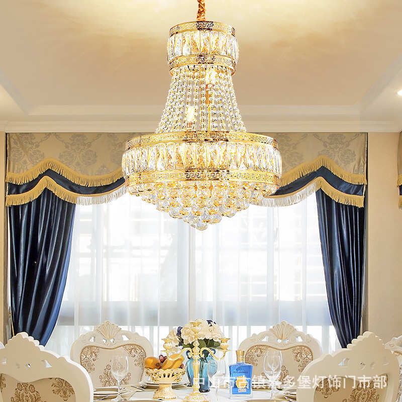 玄关吊灯吊灯水晶灯轻后现代酒店奢过道吊灯餐厅售楼部别墅灯客厅