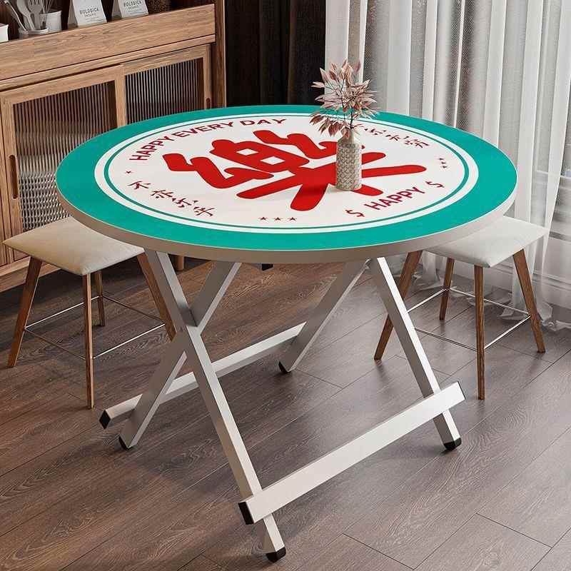 折叠桌子餐桌家用简易圆形小桌子户外便携式吃饭学习写字阳台休闲