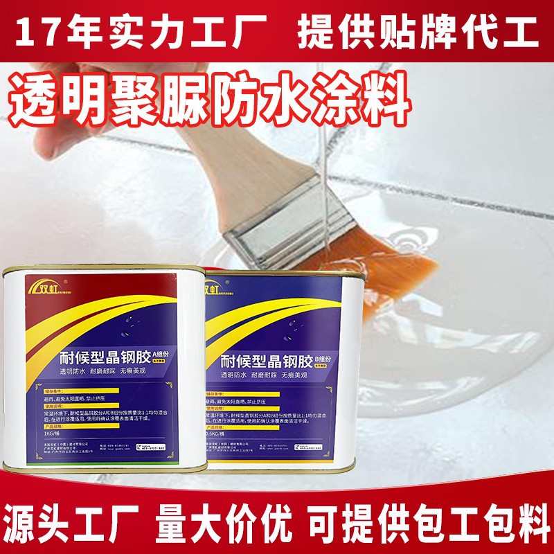 双虹双组份聚脲防水胶浴室洗手间厨房卫生间免砸砖专用防水胶涂料