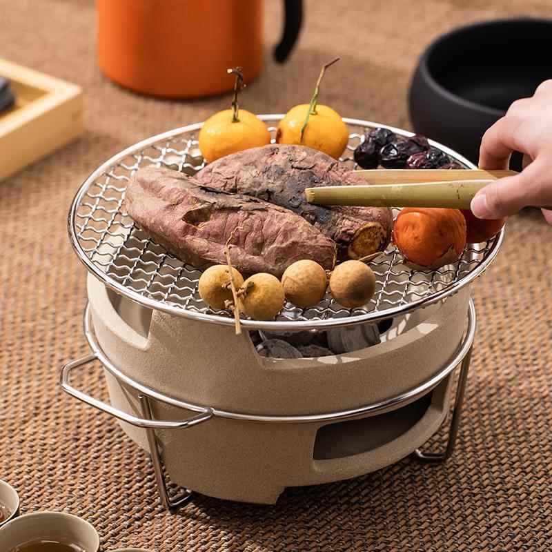 围炉煮茶烧套装陶火土炭烧KJQ烤炉子茶户外功夫水壶家用室内日式