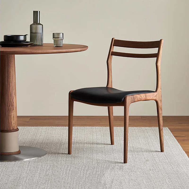白腊木家用高级感中古风餐厅实木靠背意式极简设计师北欧书椅餐椅,住宅家具,餐椅,淘宝优惠券,粉丝福利购,淘宝优惠卷