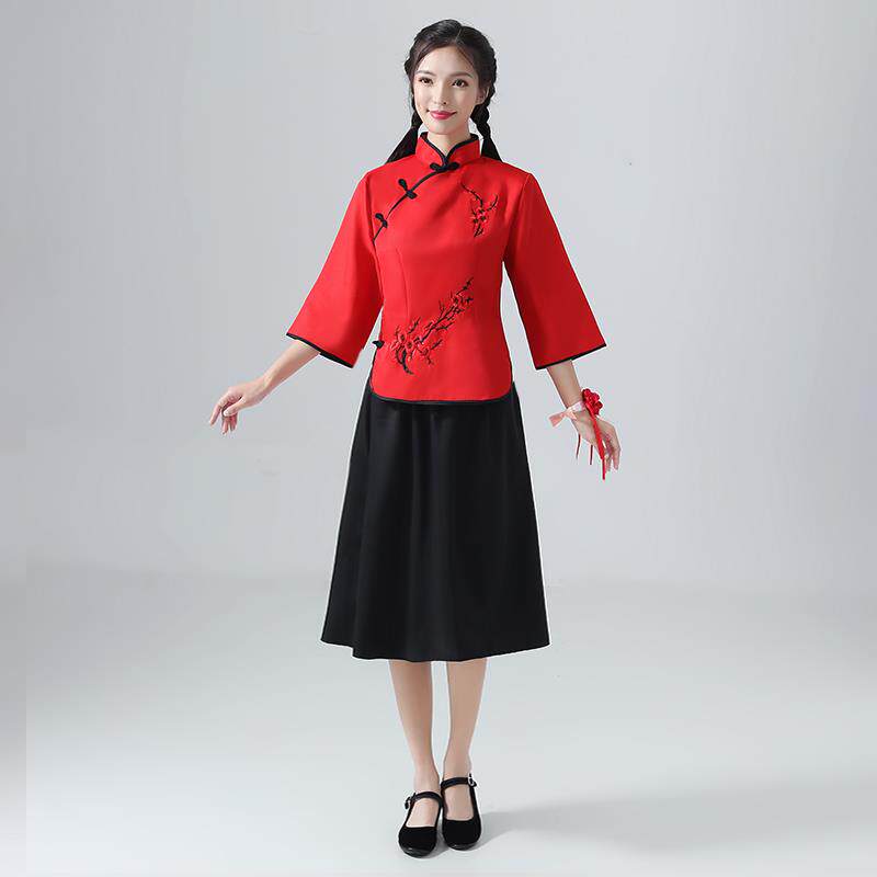 新款外会嫁女回娘家服女装姐妹团民国中式娘服回门礼服伴覆古年合