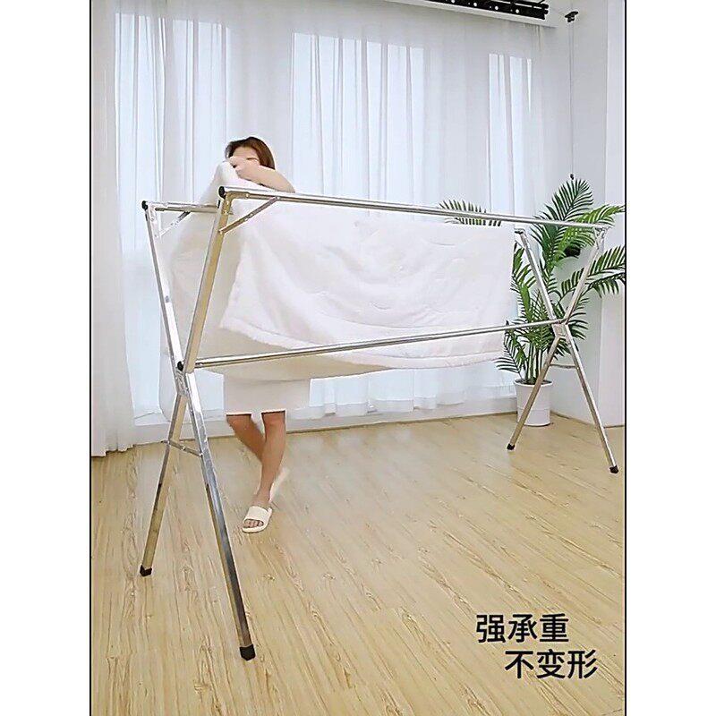洗车毛巾架晾加粗美发店专用可折叠架子不锈钢晾衣架落地加厚凉的