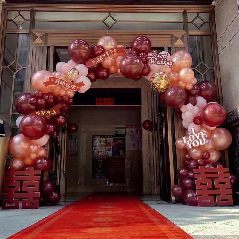 气球拱整门结婚婚装婚庆厂家直供装饰场景门口布置全一套婚礼房饰