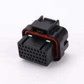 3槽 0接 AMP连器3接插件4孔3槽母配端防水线束插头 1NEW437290