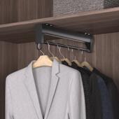 衣柜内挂衣杆衣橱挂杆抽拉式 竖纵向浅柜衣通五金配件 伸缩衣架顶装