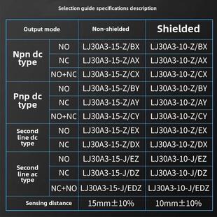Hugong接近开关Lj30A3-15-Z/Bx直流三线Npn常开M30 6-36V金属传感