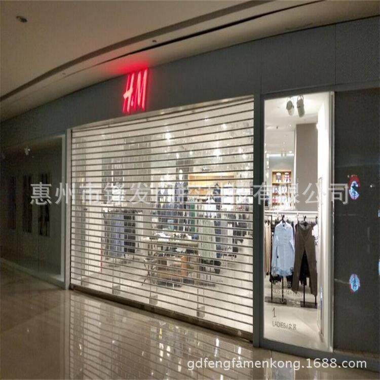 车库感应电动提升门美容美甲店挡灰采光水晶门商场透明水晶卷帘门