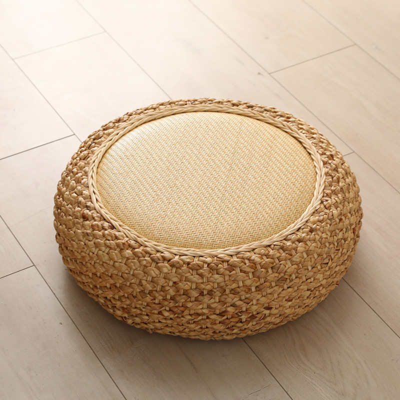 日式藤编垫子坐垫蒲团坐垫修禅拜佛草编茶室坐墩加厚打客厅榻榻米