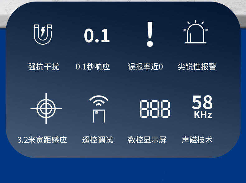 Противоугонная eas system超市防盗感应门声磁警报器文具店学校商超书店服装店