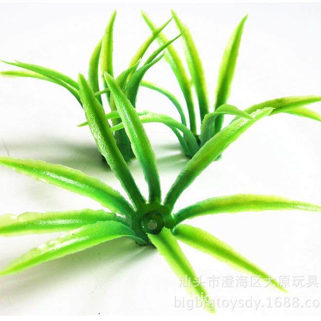 仿真四脚草绿水草树叶模型兰花草针叶兰沙盘产品装饰点缀草假草