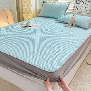 A类冰豆豆床笠凉席三件套可水洗机洗家用折叠全包空调席软冰丝席