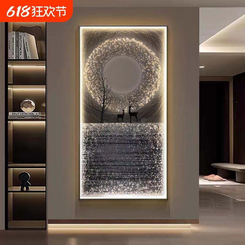现代简约风玄关装饰画轻奢走廊过道壁画灯画挂画艺术大气家居家里