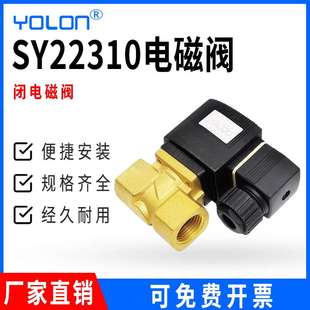 电磁水阀6分气油控制阀220v干洗机两通铜24V放水阀4分宝德型SY223