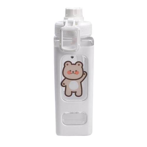 Kawaii Bear Water Bottle For Girls Cute Plastic School Gym