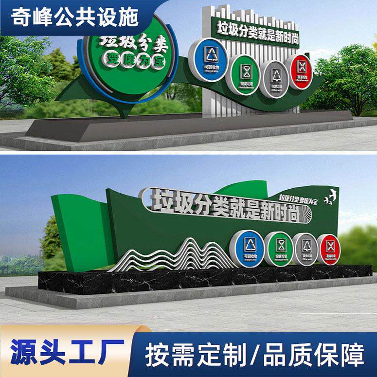 创文景观标识牌文明宣传牌健康主题公园导视牌户外精神堡市政