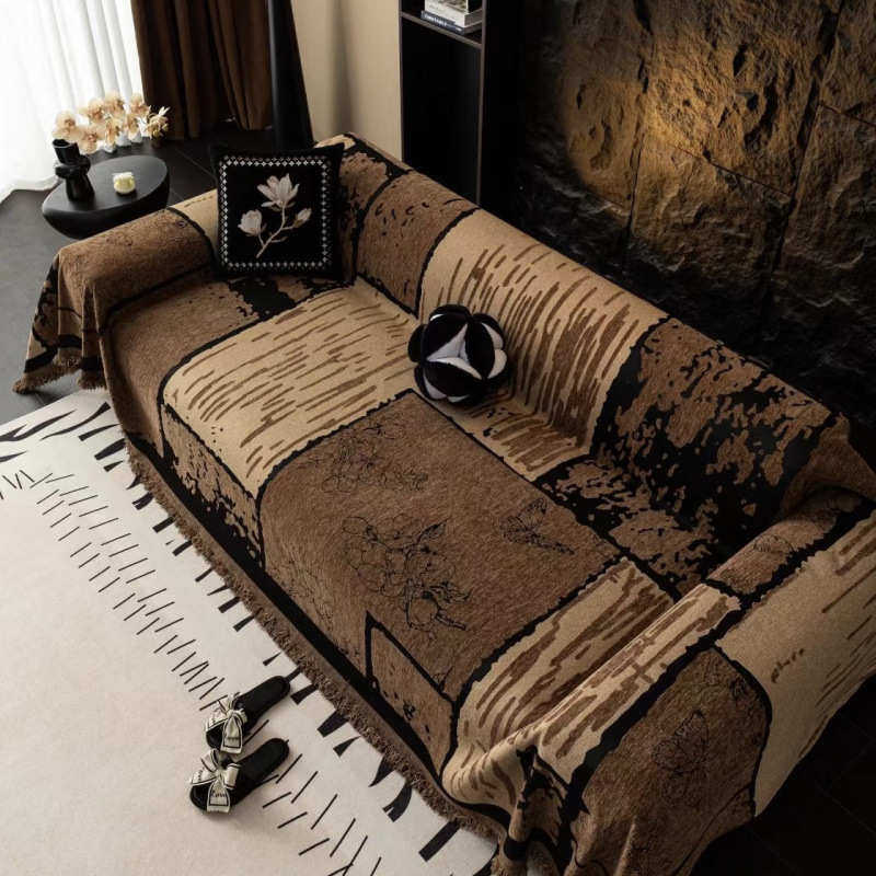 沙发盖布雪尼尔美式复古双面加厚盖巾四季通用全包中古风沙发垫子,居家布艺,沙发套,淘宝优惠券,粉丝福利购,淘宝优惠卷