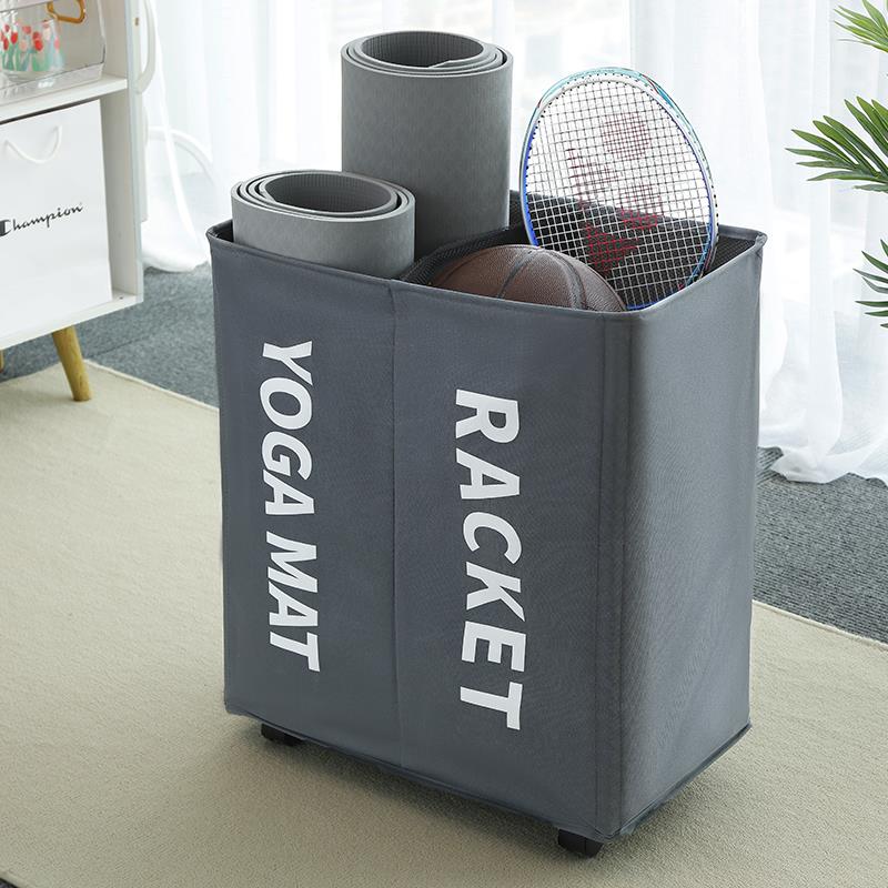 瑜伽垫收纳筐泡沫轴运动物品篮置物架脏衣篓创意健身器材收纳家用