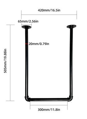 天装花板安管物支架复古风格铁艺水管道支架悬挂带0001安储装套件
