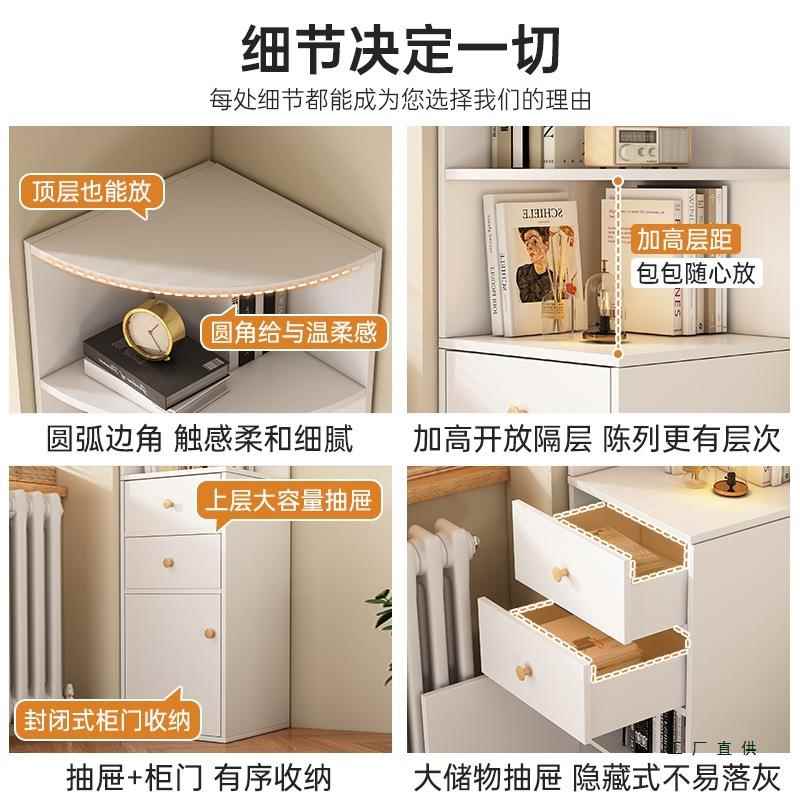 角柜落地转角置物架客厅靠墙拐角柜子卧室角落墙角柜收纳储物书柜