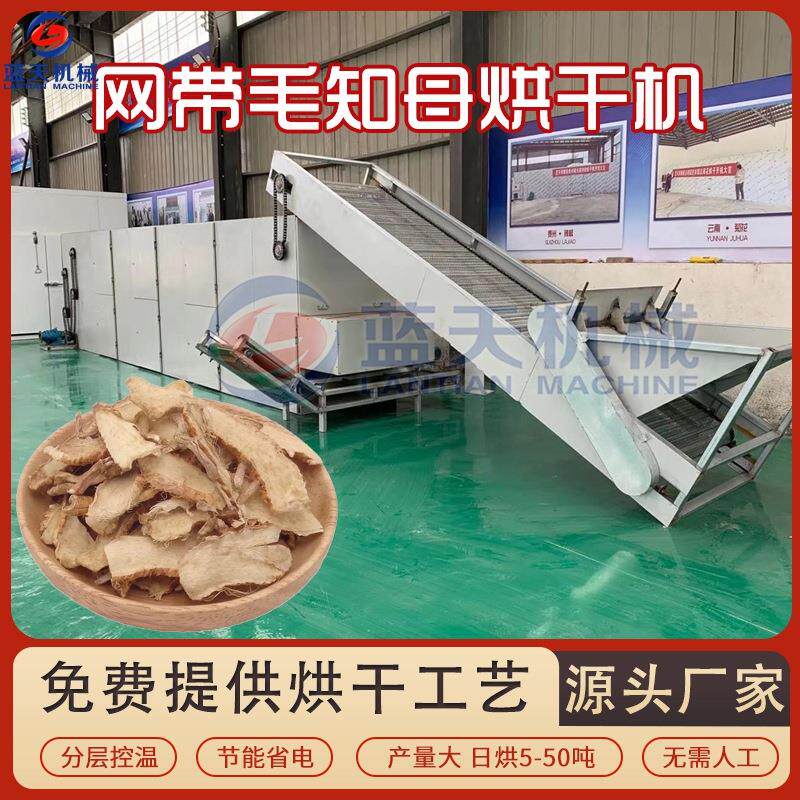 履带式知母烘干机 全自动毛知母烘干机 大型热泵蚳母地参干燥设备