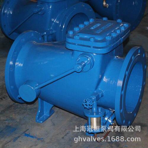 微阻缓闭止回阀 水利铸铁法兰向阀HH44X-16Q DN100