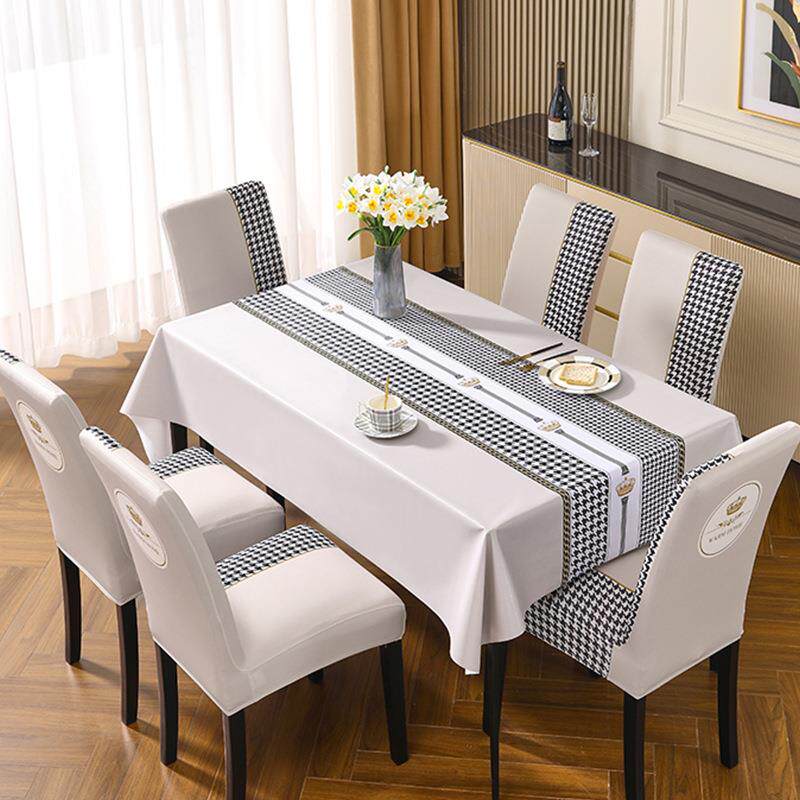 桌椅轻奢感套装桌布免洗水油餐椅餐桌椅子套罩凳子套椅套