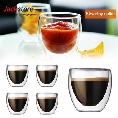 double wall heat insulation glass coffee cup clear双层