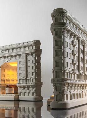 泥想国原创武康大楼融蜡灯摆件小夜灯无火香薰氛围灯结婚新人礼物