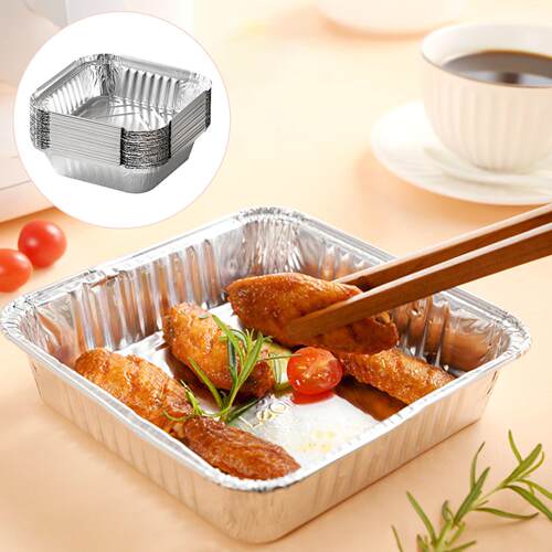 20Pcs Tin Foil Tray AirFryer Disposable Food Containers Bowl